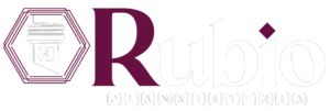 Logo Planxisteria Rubio blanco